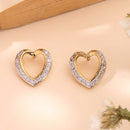 Gold Plated Heart Shape Stud Earrings