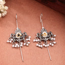 Antique Oxi Long Hook Earrings