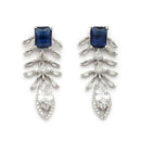 Sapphire Blue Stone Necklace Set