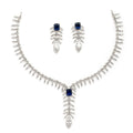 Sapphire Blue Stone Necklace Set
