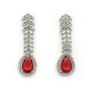 Designer Ruby Red Necklace Set