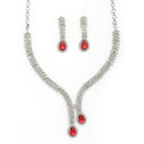 Designer Ruby Red Necklace Set