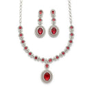 Royal Ruby Bridal Necklace Set