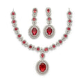 Royal Ruby Bridal Necklace Set