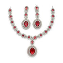 Royal Ruby Bridal Necklace Set