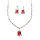 Ruby Pendant Necklace Set