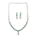 Elara Rhodium Necklace Set