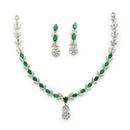 Elara Rhodium Necklace Set
