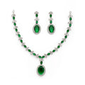 Oval Pendant Necklace Set