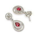 Pear Shape Red Necklace Set