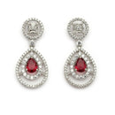 Pear Shape Red Necklace Set