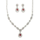 Pear Shape Red Necklace Set
