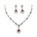 Pear Shape Red Necklace Set
