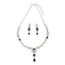 Blue Stone Bridal Necklace Set