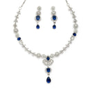Blue Stone Bridal Necklace Set