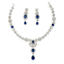 Blue Stone Bridal Necklace Set