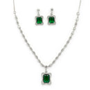 Ruby Pendant Necklace Set