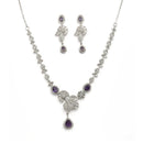 Floral Amethyst Necklace Set