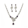 Floral Amethyst Necklace Set