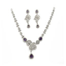 Floral Amethyst Necklace Set
