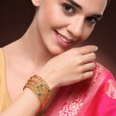 Gold Plated Multicolor Contemporary Bangles for Women & Girls