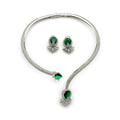 Emerald Green Stone Necklace Set
