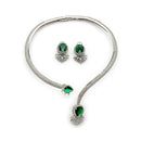 Emerald Green Stone Necklace Set