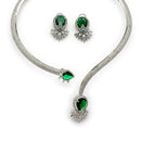 Emerald Green Stone Necklace Set