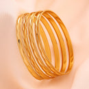 Gold Plated Traditional Engraved Design Bangles Set Of 4