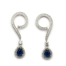 Luxury Blue Stone Lariat Necklace Set
