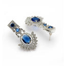 Princess Style Blue Stone Necklace Set