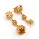 Designer Gold Plated Jhumka Necklace Set