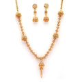 Designer Gold Plated Jhumka Necklace Set