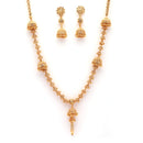 Designer Gold Plated Jhumka Necklace Set