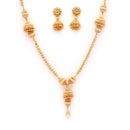 Gold Plated Jhumka Necklace Set