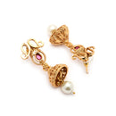Traditional Ruby Pearl Necklace Set