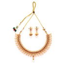 Traditional Ruby Pearl Necklace Set