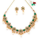Antique Gold Ruby Necklace Set