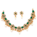 Antique Gold Ruby Necklace Set