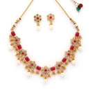 Antique Gold Ruby Necklace Set