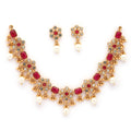 Antique Gold Ruby Necklace Set