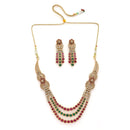 Antique Gold Plated Wedding Necklace Set