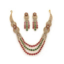 Antique Gold Plated Wedding Necklace Set