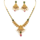 Gold Plated Multicolor Stylish Necklace Set for Woman
