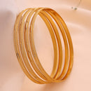 Gold Plated Contemporary Design Bangles Set Of 4