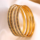 Gold Plated Dual Toned Traditional Contemporary Bangles Set Of 4