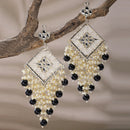Gold Plated Traditional Handcrafted Pearl Kundan Beaded Chand Bali Earrings