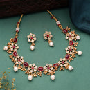 Antique Gold Ruby Necklace Set