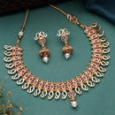 Traditional Ruby Pearl Necklace Set