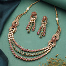 Antique Gold Plated Wedding Necklace Set